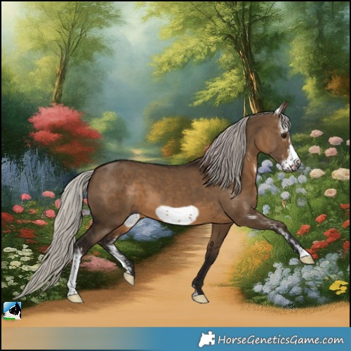 Horse Color:Gray Silver Brown Dun Sabino Frame