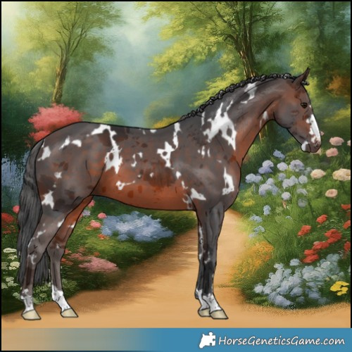 Horse Color:White Spotted Brown Merle