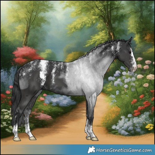 Horse Color:Powder White Black 