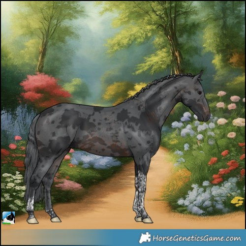 Horse Color:Brown Merle Tobiano 