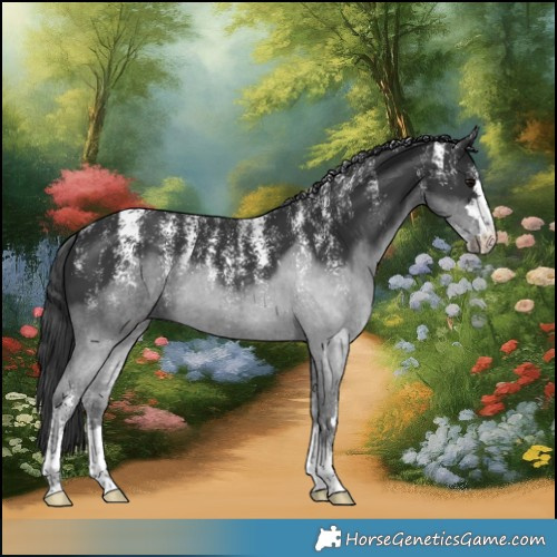 Horse Color:Powder White Black 