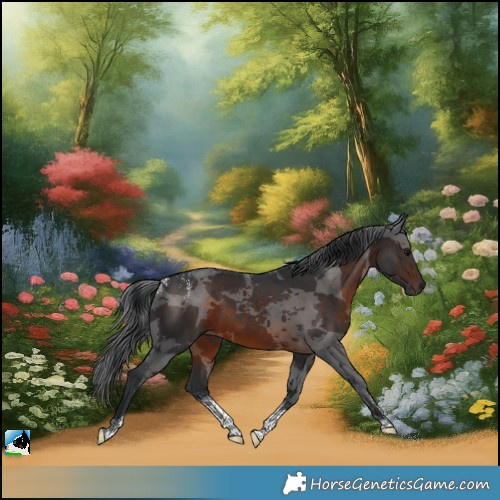 Horse Color:Powder White Brown Merle 