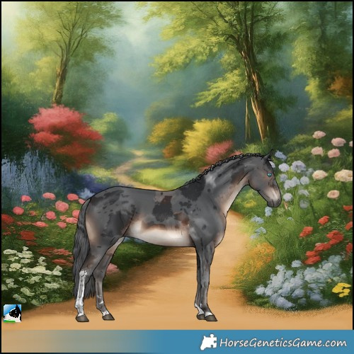Horse Color:Brown Merle Tobiano Rabicano 