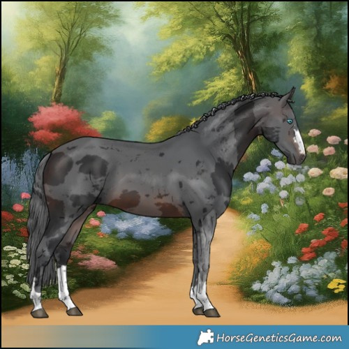 Horse Color:Brown Merle 