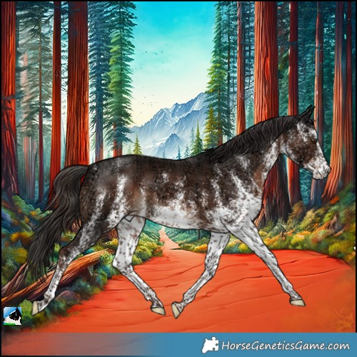 Horse Color:White Spotted Liver Chestnut Ice Rabicano