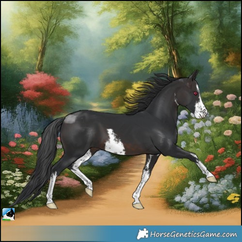 Horse Color:White Spotted Brown Mushroom 