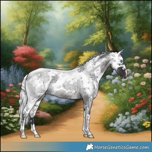 Horse Color:Brown Roan Harlequin Merle 