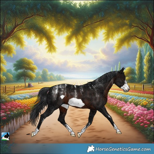 Horse Color:Powder White Brown Ice Frame