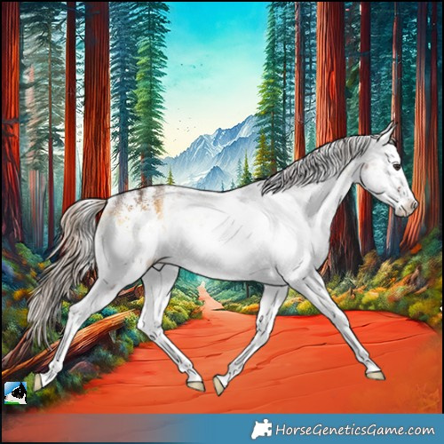 Horse Color:White Spotted Chocolate Palomino Onyx Sabino Splash Rabicano 