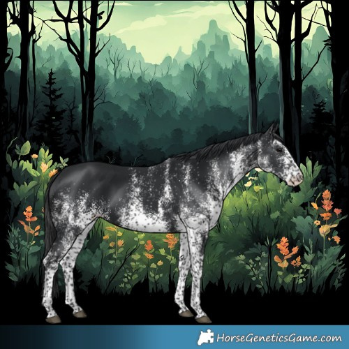 Horse Color:White Spotted Black
