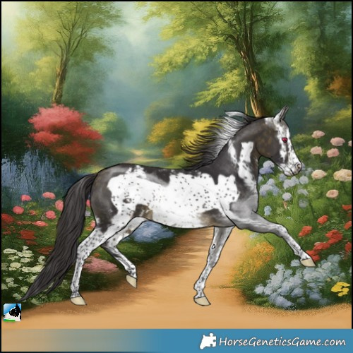 Horse Color:Buckskin Mushroom Sabino Frame