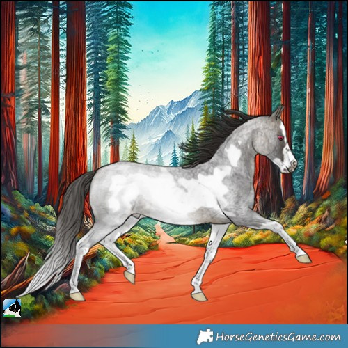 Horse Color:White Spotted Buckskin Roan Splash Frame 