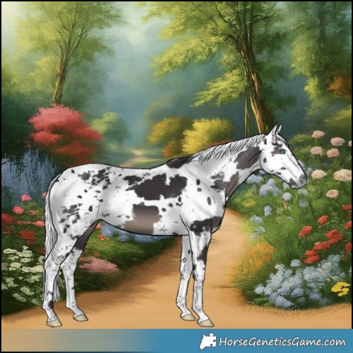 Horse Color:Smoky Black Harlequin Merle Tobiano