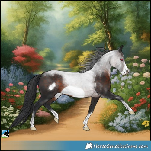 Horse Color:Brown Frame Rabicano 