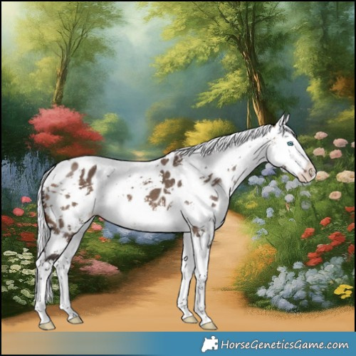 Horse Color:White Spotted Bay Dun Harlequin Merle Splash Near Leopard Rabicano 