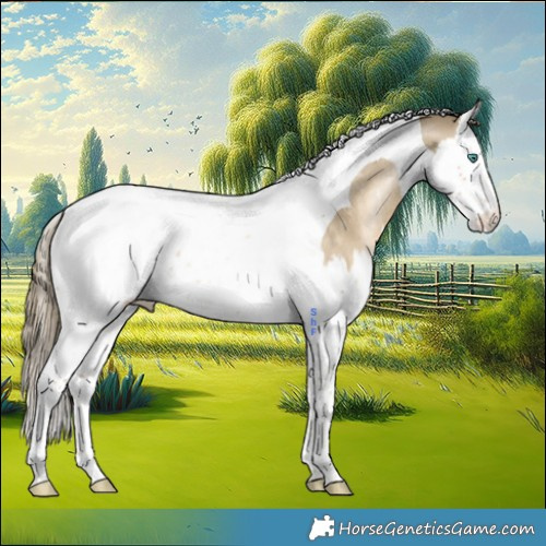 Horse Color:Black Snowdrop Pearl Splash Tobiano Appaloosa Rabicano