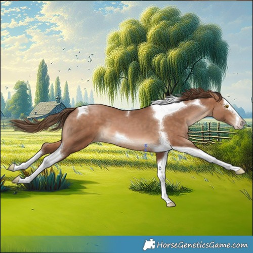 Horse Color:Brown Pearl Splash Tobiano