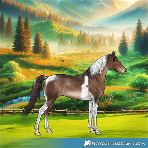 Horse Color:Liver Chestnut Tobiano Rabicano
