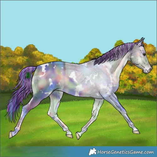 Horse Color:Painted Nacre White Spotted Liver Red Onyx 
