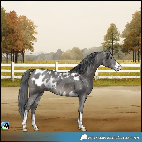 Horse Color:Black Merle Skewed LP Spotted 