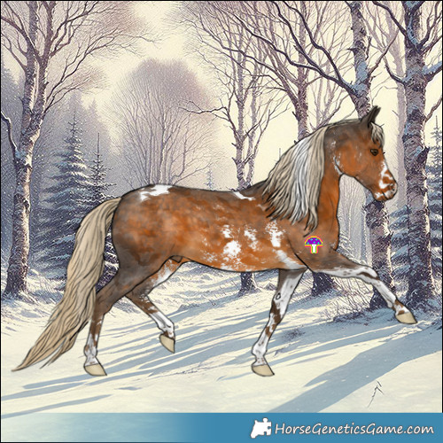 Horse Color:Chocolate Palomino Sabino Tobiano 
