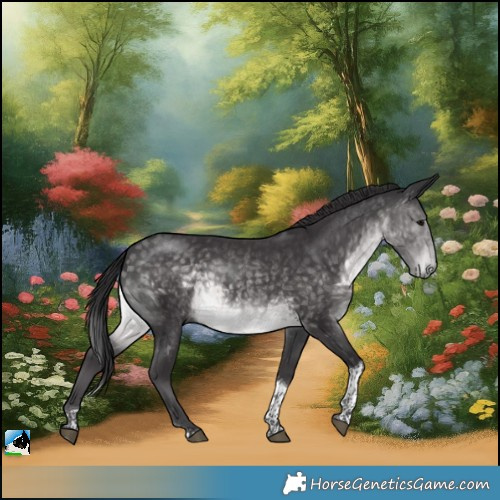 Horse Color:Platinum Buckskin Tobiano Rabicano