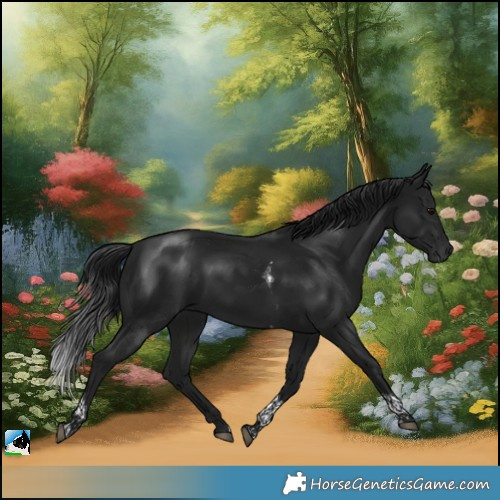Horse Color:Gray Platinum Brown Tobiano Rabicano 