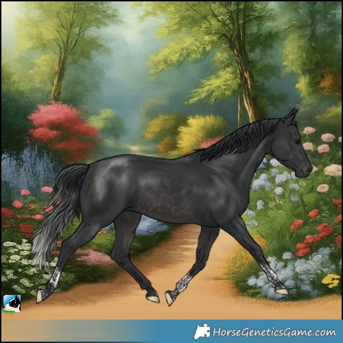 Horse Color:Platinum Brown Tobiano Rabicano