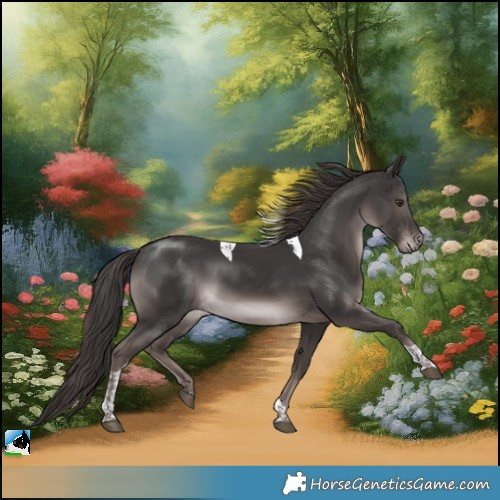 Horse Color:Platinum Liver Chestnut Tobiano Rabicano 