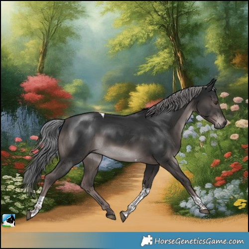 Horse Color:Gray Platinum Liver Chestnut Tobiano Rabicano 