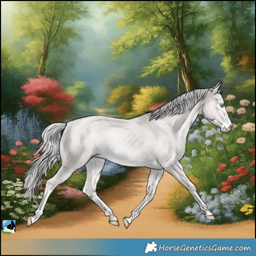 Horse Color:Platinum Cremello Mushroom Rabicano 