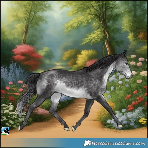 Horse Color:Platinum Buckskin Mushroom Rabicano
