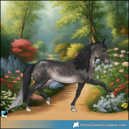 Horse Color:Platinum Brown Tobiano Rabicano 