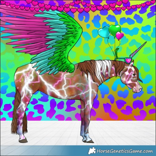 Horse Color:Chestnut Splash Tobiano