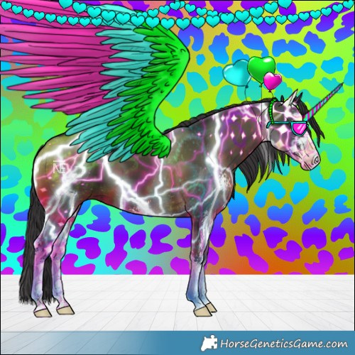 Horse Color:Smoky Black Sabino 
