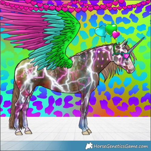 Horse Color:Powder White Liver Chestnut