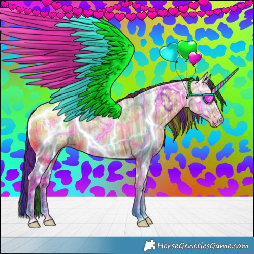 Horse Color:Painted Amber Champagne Ice