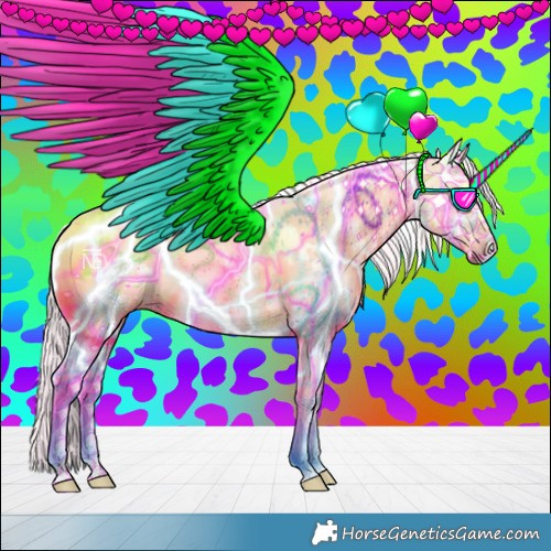 Horse Color:Watercolor White Spotted Palomino 