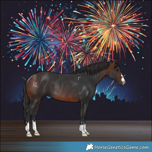 Horse Color:Brown Rabicano 