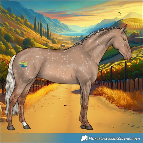 Horse Color:Red Dun Mushroom Snowflake Varnish