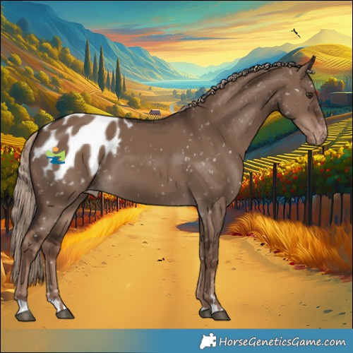Horse Color:Liver Red Dun Appaloosa
