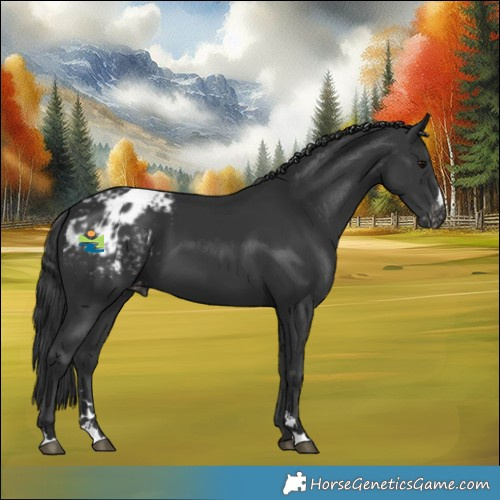 Horse Color:Black Appaloosa