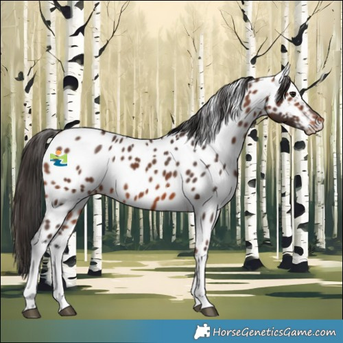 Horse Color:White Spotted Bay Near Leopard Rabicano 