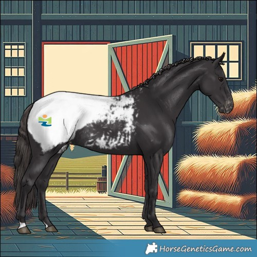 Horse Color:Smoky Black Snowcap Rabicano 