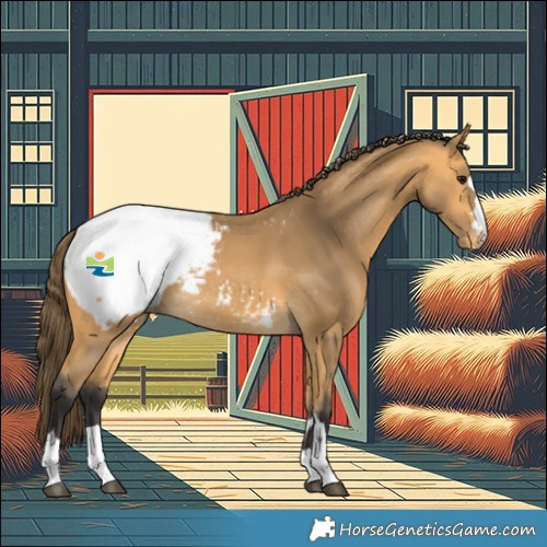 Horse Color:Buckskin Snowcap Rabicano 