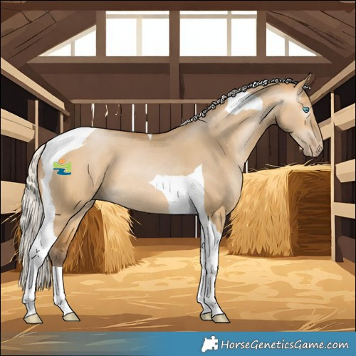 Horse Color:Gray Silver Buckskin Pearl Dun Tobiano 