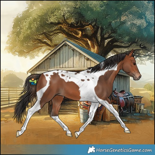 Horse Color:Bay Tobiano
