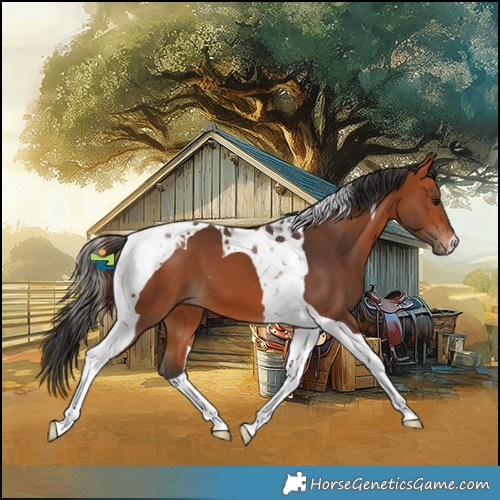 Horse Color:Bay Tobiano