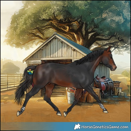 Horse Color:Bay Tobiano