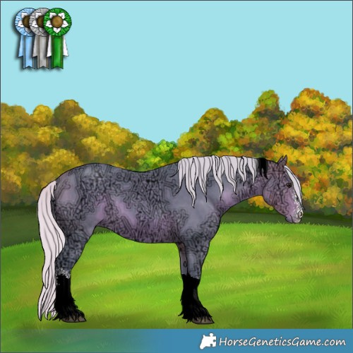 Horse Color:Watercolor Silver Buckskin Ice Sabino Tobiano